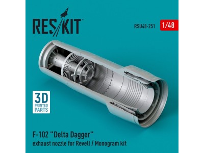 F-102 Delta Dagger exhaust nozzle for Revell / Monogram kit (3D Printed) 