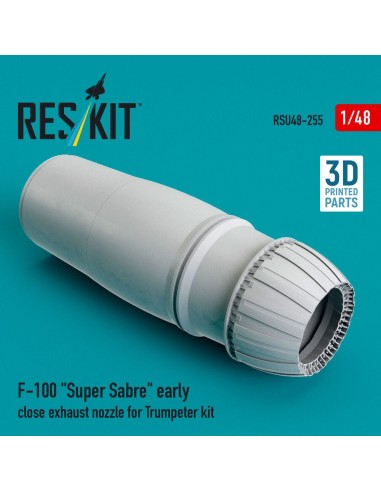 F-100 Super Sabre early close exhaust nozzle for Trumpeter kit (3D Printed) 