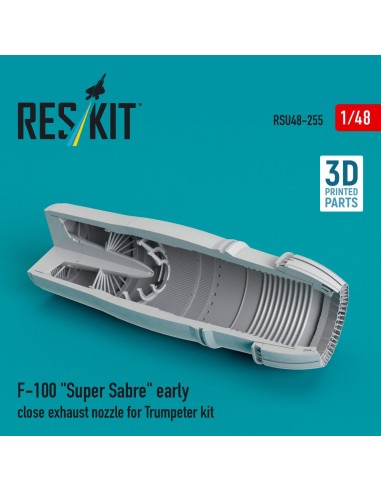 F-100 Super Sabre early close exhaust nozzle for Trumpeter kit (3D Printed) 