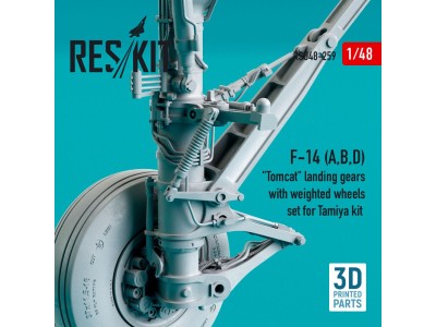 F-14 (A,B,D) Tomcat landing gears with weighted wheels set for Tamiya kit (Resin & 3D Printed) 