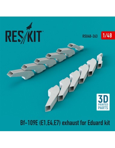 Bf-109E (E1,E4,E7) exhaust for Eduard kit (3D Printed) 