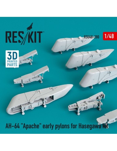 AH-64 Apache early pylons for Hasegawa kit (3D Printed) 
