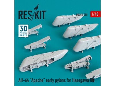 AH-64 Apache early pylons for Hasegawa kit (3D Printed) 