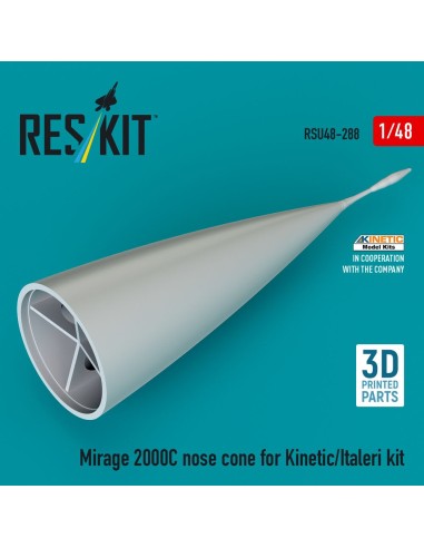Mirage 2000C nose cone for Kinetic/Italeri kit (3D Printed) 