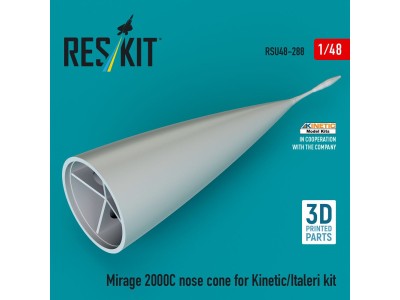 Mirage 2000C nose cone for Kinetic/Italeri kit (3D Printed) 
