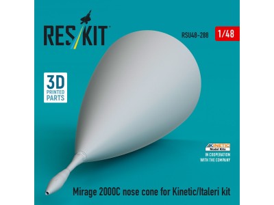 Mirage 2000C nose cone for Kinetic/Italeri kit (3D Printed) 