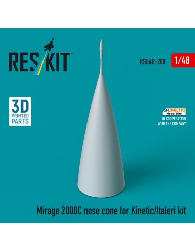 Mirage 2000C nose cone for Kinetic/Italeri kit (3D Printed) 