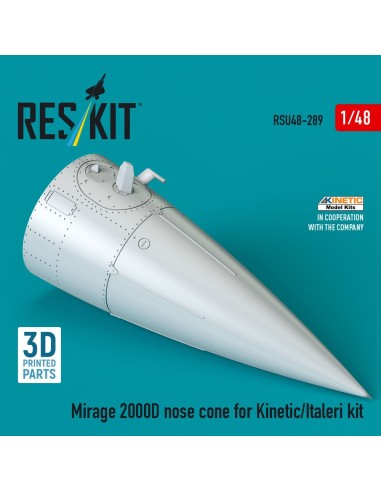 Mirage 2000D nose cone for Kinetic/Italeri kit (3D Printed) 