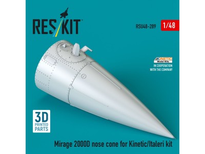 Mirage 2000D nose cone for Kinetic/Italeri kit (3D Printed) 