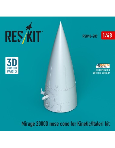 Mirage 2000D nose cone for Kinetic/Italeri kit (3D Printed) 