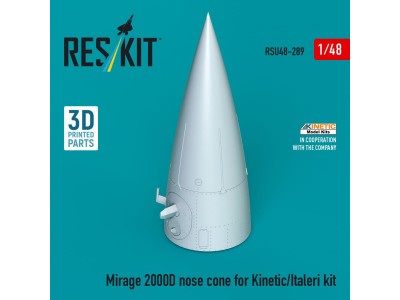 Mirage 2000D nose cone for Kinetic/Italeri kit (3D Printed) 