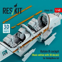 Rafale B cockpit (Basic edition with 3D decals) for HobbyBoss kit (3D Printed)  2