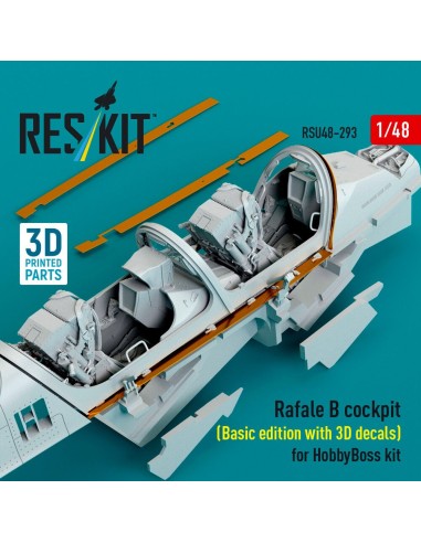 Rafale B cockpit (Basic edition with 3D decals) for HobbyBoss kit (3D Printed) 