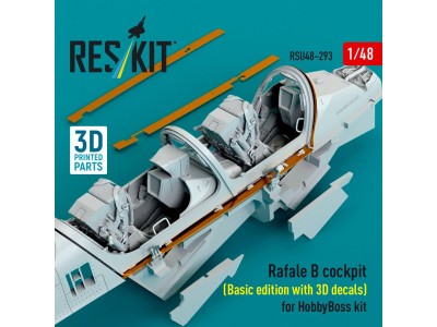 Rafale B cockpit (Basic edition with 3D decals) for HobbyBoss kit (3D Printed) 