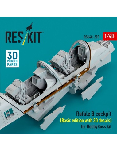 Rafale B cockpit (Basic edition with 3D decals) for HobbyBoss kit (3D Printed) 