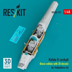 Rafale B cockpit (Basic edition with 3D decals) for HobbyBoss kit (3D Printed) 
