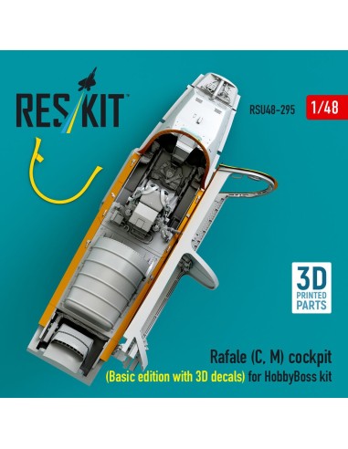 Rafale (C, M) cockpit (Basic edition with 3D decals) for HobbyBoss kit (3D printed) 