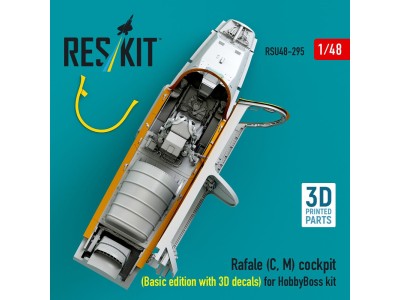 Rafale (C, M) cockpit (Basic edition with 3D decals) for HobbyBoss kit (3D printed) 