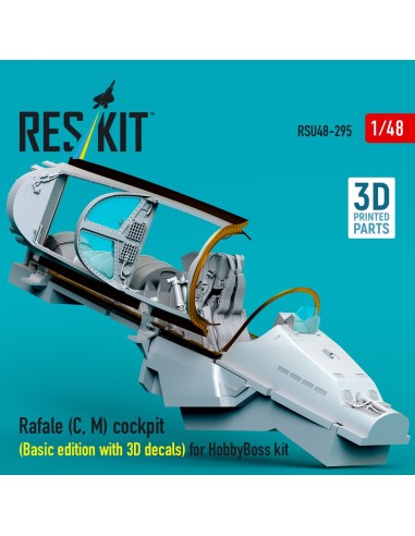 Rafale (C, M) cockpit (Basic edition with 3D decals) for HobbyBoss kit (3D printed) 