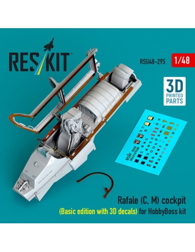 Rafale (C, M) cockpit (Basic edition with 3D decals) for HobbyBoss kit (3D printed) 