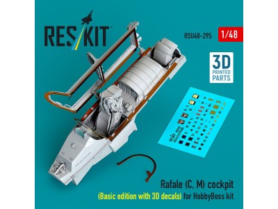 Rafale (C, M) cockpit (Basic edition with 3D decals) for HobbyBoss kit (3D printed) 