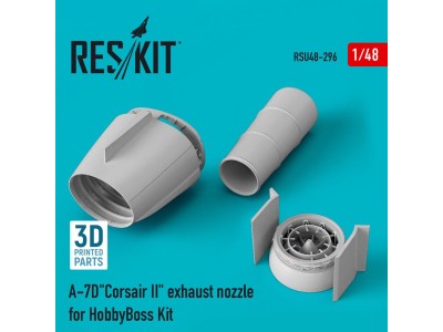 A-7D Corsair II exhaust nozzle for HobbyBoss kit (3D Printed) 