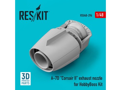 A-7D Corsair II exhaust nozzle for HobbyBoss kit (3D Printed) 