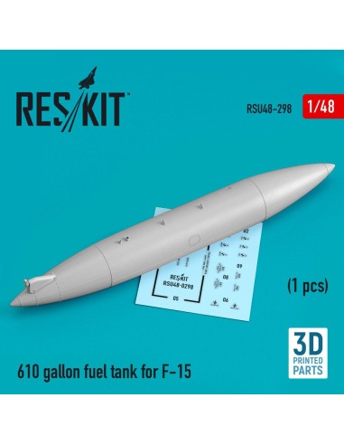 610 gallon fuel tank for F-15 (1 pcs) (3D Printed) 