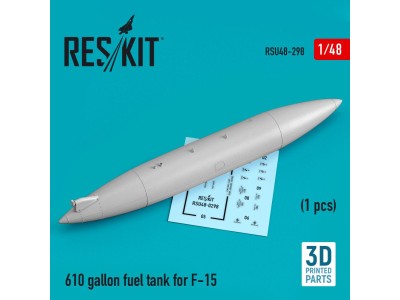 610 gallon fuel tank for F-15 (1 pcs) (3D Printed) 