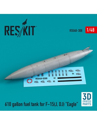 610 gallon fuel tank for F-15(J, DJ) Eagle (3D Printed) 