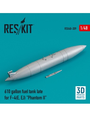 610 gallon fuel tank late for F-4(E, EJ) Phantom II (3D Printed) 