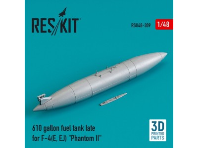 610 gallon fuel tank late for F-4(E, EJ) Phantom II (3D Printed) 