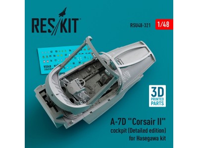A-7D Corsair II cockpit (Detailed edition) for Hasegawa kit (3D Printed) 