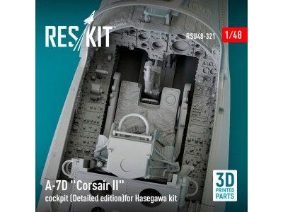 A-7D Corsair II cockpit (Detailed edition) for Hasegawa kit (3D Printed) 