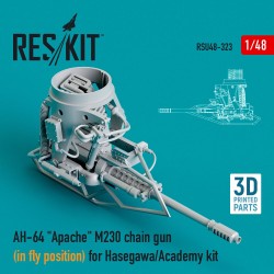AH-64 Apache M230 chain gun (in fly position) for Hasegawa/Academy kit (3D Printed) 