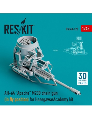 AH-64 Apache M230 chain gun (in fly position) for Hasegawa/Academy kit (3D Printed) 