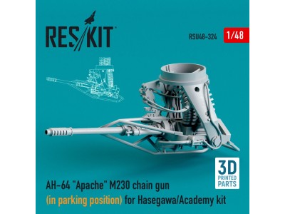 AH-64 Apache M230 chain gun (in parking position) for Hasegawa/Academy kit (3D Printed) 