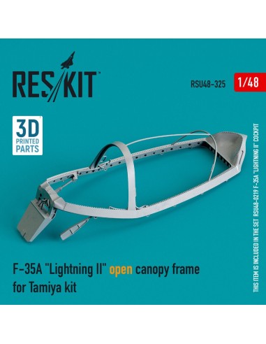 F-35A Lightning II open canopy frame for Tamiya kit (3D Printed) 