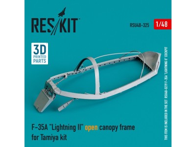 F-35A Lightning II open canopy frame for Tamiya kit (3D Printed) 