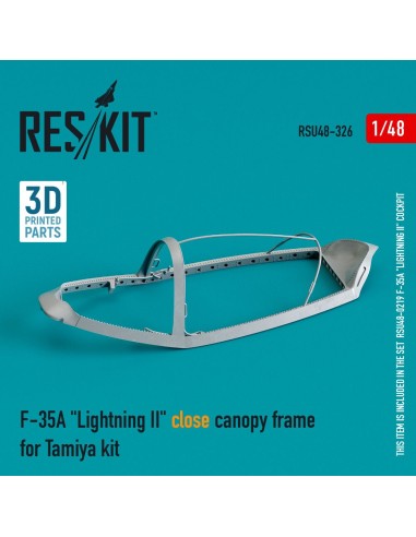 F-35A Lightning II close canopy frame for Tamiya kit (3D Printed) 
