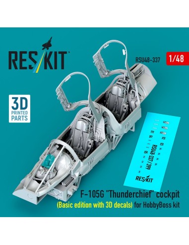 F-105G Thunderchief cockpit (Basic edition with 3D decals) for HobbyBoss kit (3D Printed) 