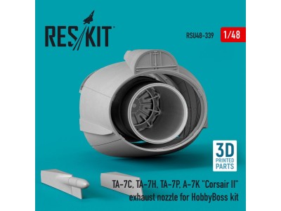 TA-7C, TA-7H, TA-7P, A-7K Corsair II exhaust nozzle for HobbyBoss kit (3D Printed) 