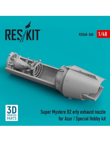 Super Mystere B2 early exhaust nozzle for Azur / Special Hobby kit (3D Printed) 