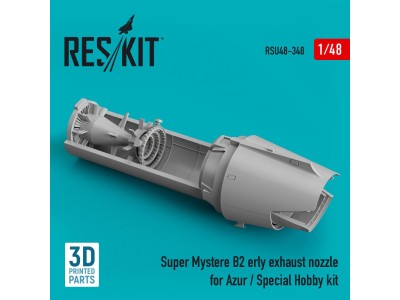 Super Mystere B2 early exhaust nozzle for Azur / Special Hobby kit (3D Printed) 
