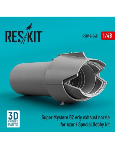 Super Mystere B2 early exhaust nozzle for Azur / Special Hobby kit (3D Printed) 