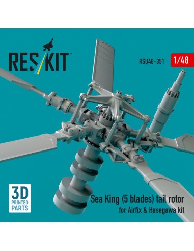 Sea King (5 blades) tail rotor for Airfix & Hasegawa kit (3D printed) 