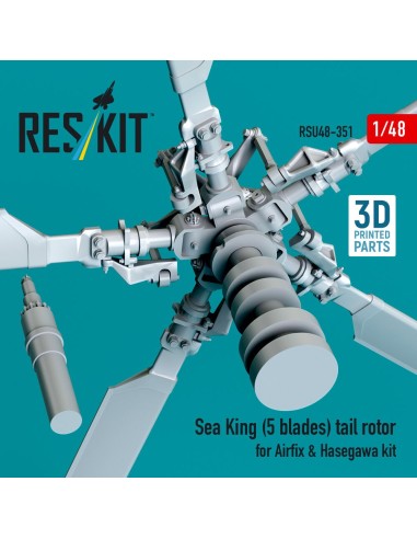 Sea King (5 blades) tail rotor for Airfix & Hasegawa kit (3D printed) 