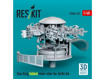 Sea King folded main rotor for Airfix kit (3D printed) 