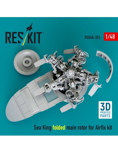 Sea King folded main rotor for Airfix kit (3D printed) 