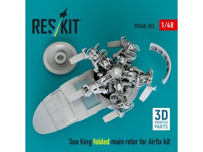 Sea King folded main rotor for Airfix kit (3D printed) 